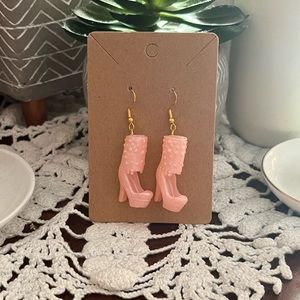 *3 for $20* Light Pink Studded Healed Barbie Shoe Earrings